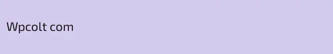 Wpcolt com